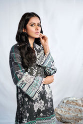 DC-0363 Black Digital Printed Kurta
